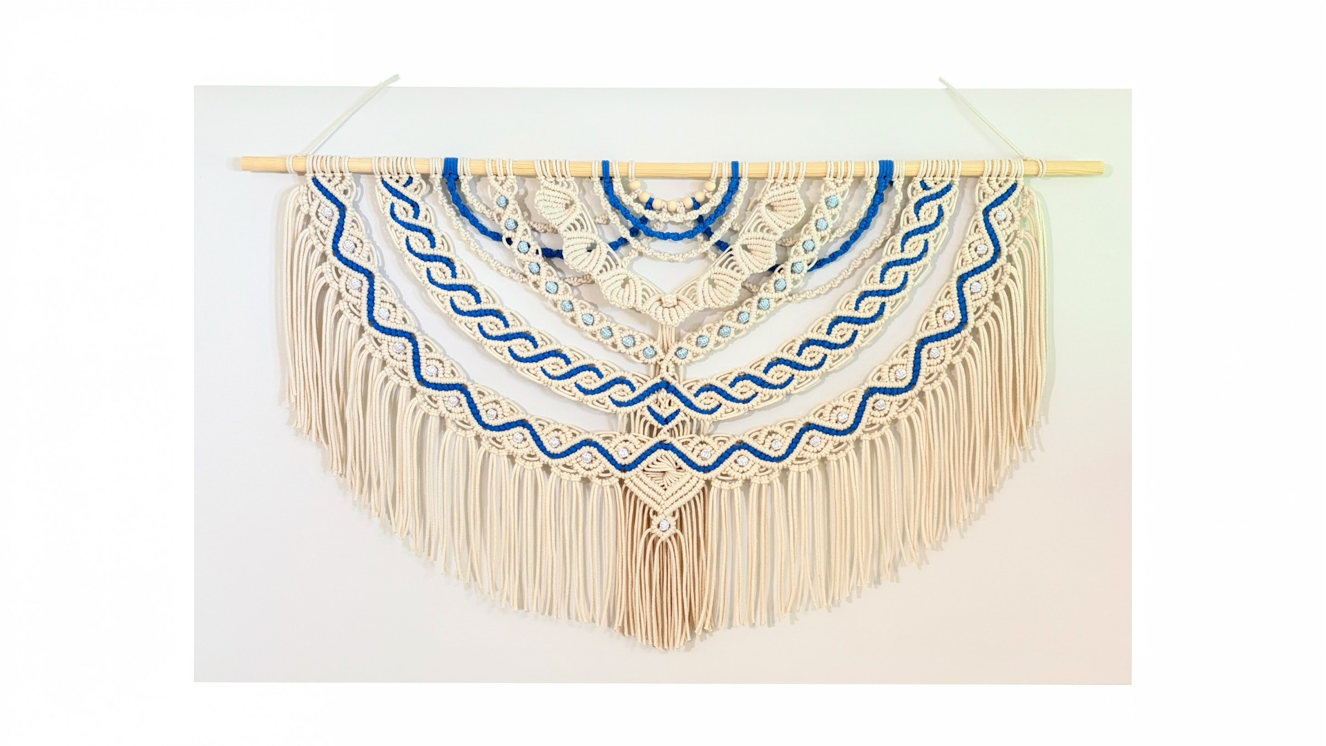 Macrame large ocean wall hanging