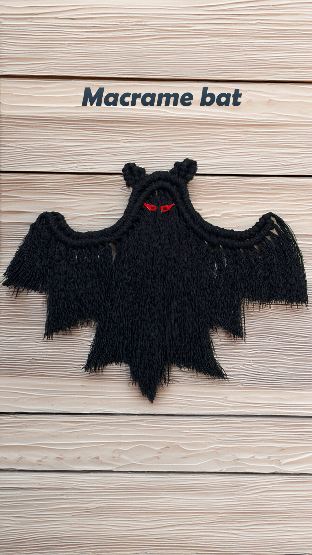 Makramee Halloween lepakko